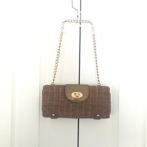 Brown Wicker shoulder/hand bag purse